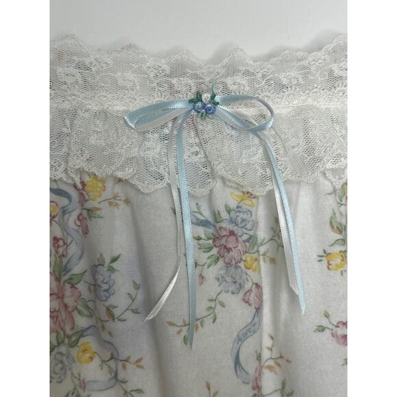 NWT vintage Lanz of Salzburg 100% cotton floral lace trim nightgown, USA large - Picture 5 of 16
